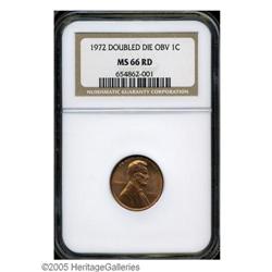 1972/72 1C Doubled Die MS66 Red NGC. FS-033.3. Die #1. 1972/72[1C] Doubled Die MS66 Red NGC.