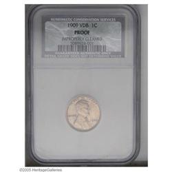 1909 1C VDB--Improperly Cleaned--NCS. Proof. A luminou 1909[1C] VDB--Improperly Cleaned--NCS. Proof.