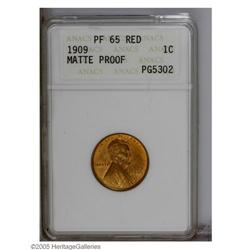 1909 1C PR65 Red ANACS. This lovely matte proof reveal 1909[1C] PR65 Red ANACS.