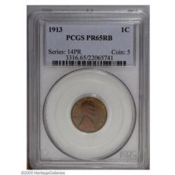 1913 1C PR65 Red and Brown PCGS. A lovely proof exampl 1913[1C] PR65 Red and Brown PCGS.