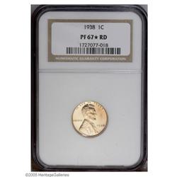 1938 1C PR67 S Red NGC. Boldly struck and brilliant 1938[1C] PR67 [S Red NGC.