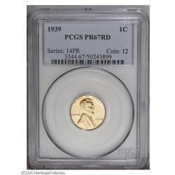 1939 1C PR67 Red PCGS. Brilliant coppery-gold surfaces 1939[1C] PR67 Red PCGS.