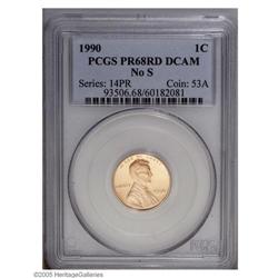1990-S 1C No S PR68 Deep Cameo PCGS. Fewer than two hu 1990-S[1C] No S PR68 Deep Cameo PCGS.