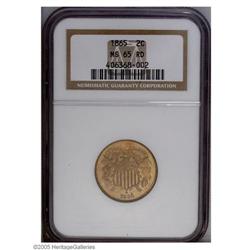 1865 2C MS65 Red NGC. Plain 5. KF-P16-RPD. The 18 in t 1865[2C] MS65 Red NGC.