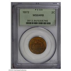 1872 2C MS64 Red and Brown PCGS. FS-006. TRUST is nice 1872[2C] MS64 Red and Brown PCGS.
