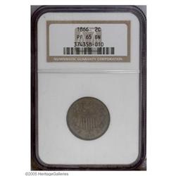 1866 2C PR65 Brown NGC. Fully struck with rich, dark c 1866[2C] PR65 Brown NGC.