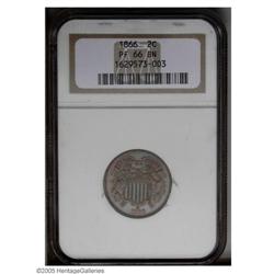 1866 2C PR66 Brown NGC. Deep, glassy proof brilliance 1866[2C] PR66 Brown NGC.