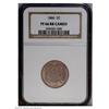 Image 1 : 1866 2C PR66 Cameo Red and Brown NGC. One of only 725 1866[2C] PR66 Cameo Red and Brown NGC.