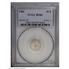 Image 1 : 1851 3CS MS66 PCGS. A frosty Gem, showing satiny, yell 1851[3CS] MS66 PCGS.