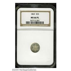 1863 3CS MS66 Prooflike NGC. A mere 21,000 business st 1863[3CS] MS66 Prooflike NGC.