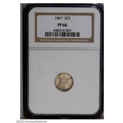 1867 3CS PR66 NGC. Well struck and deeply toned in pur 1867[3CS] PR66 NGC.