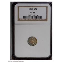 1869 3CS PR66 NGC. Just 600 proofs were struck in this 1869[3CS] PR66 NGC.