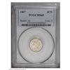 Image 1 : 1867 3CN MS65 PCGS. Nearly untoned surfaces exhibit ni 1867[3CN] MS65 PCGS.