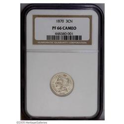 1870 3CN PR66 Cameo NGC. The attractive cameo surfaces 1870[3CN] PR66 Cameo NGC.