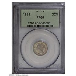 1886 3CN PR66 PCGS. This proof only issue had a mintag 1886[3CN] PR66 PCGS.