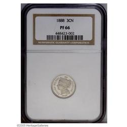 1888 3CN PR66 NGC. Well preserved surfaces are covered 1888[3CN] PR66 NGC.