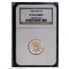 Image 1 : 1866 5C Rays PR64 Cameo NGC. This lovely coin represen 1866[5C] Rays PR64 Cameo NGC.