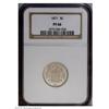 Image 1 : 1871 5C PR66 NGC. Bright proof surfaces display a thin 1871[5C] PR66 NGC.