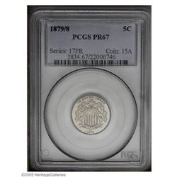 1879/8 5C PR67 PCGS. This is an absolutely delightful 1879/8[5C] PR67 PCGS.