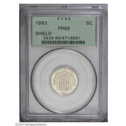 1883 5C PR66 PCGS. More reflective than is usual for t 1883[5C] PR66 PCGS.