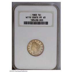 1883 5C With Cents PR65 NGC. Pleasing reddish-golden t 1883[5C] With Cents PR65 NGC.