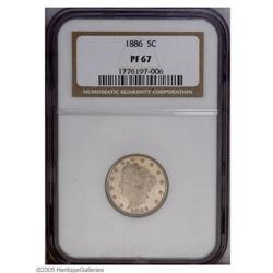 1886 5C PR67 NGC. The low mintage and low availability 1886[5C] PR67 NGC.