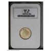 Image 1 : 1887 5C PR65 NGC. A veneer of golden patina bathes imp 1887[5C] PR65 NGC.