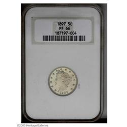 1897 5C PR66 NGC. Deep, reflective mirrors in the fiel 1897[5C] PR66 NGC.