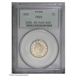 1898 5C PR65 PCGS. The strike is near-flawless and bot 1898[5C] PR65 PCGS.