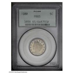 1900 5C PR65 PCGS. Powder-blue and beige patina bathes 1900[5C] PR65 PCGS.