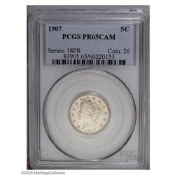 1907 5C PR65 Cameo PCGS. The mirrors remain deep and w 1907[5C] PR65 Cameo PCGS.