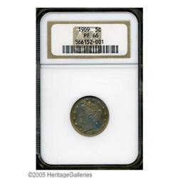 1909 5C PR66 NGC. Pastel orange-gold and powder-blue p 1909[5C] PR66 NGC.