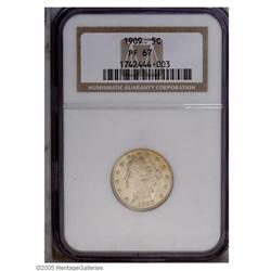 1909 5C PR67 NGC. Fully struck and virtually pristine, 1909[5C] PR67 NGC.