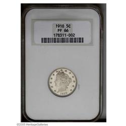 1910 5C PR66 NGC. Deeply reflective with a mild froste 1910[5C] PR66 NGC.