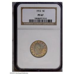 1912 5C PR67 NGC. Glowing unmarked surfaces are bathed 1912[5C] PR67 NGC.
