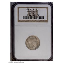 1914/3 5C MS62 NGC. FS-014.87. A short but discernible 1914/3[5C] MS62 NGC.
