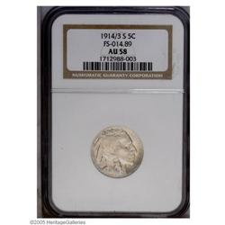 1914/3-S 5C AU58 NGC. FS-14.89, URS-6. The straight to 1914/3-S[5C] AU58 NGC.