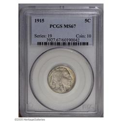 1915 5C MS67 PCGS. The strike on this pristine Buffalo 1915[5C] MS67 PCGS.