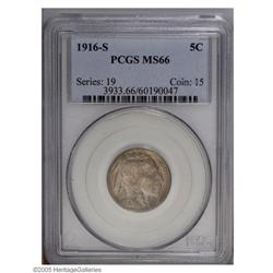 1916-S 5C MS66 PCGS. The grade distribution of survivi 1916-S[5C] MS66 PCGS.