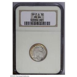 1917-D 5C MS64 NGC. Pale violet centers are accented b 1917-D[5C] MS64 NGC.
