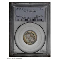 1919-S 5C MS64 PCGS. The 1919-S is one of the most hig 1919-S[5C] MS64 PCGS.