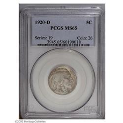 1920-D 5C MS65 PCGS. The 1920-D is a well-known strike 1920-D[5C] MS65 PCGS.