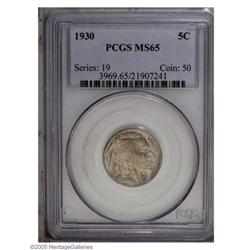 1930 5C MS65 PCGS. Medium tan and steel-gray colors gr 1930[5C] MS65 PCGS.