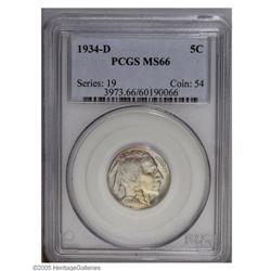 1934-D 5C MS66 PCGS. One of the better known strike ra 1934-D[5C] MS66 PCGS.