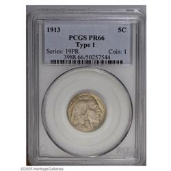 1913 5C Type One PR66 PCGS. First year of issue for th 1913[5C] Type One PR66 PCGS.