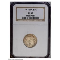1913 5C Type One PR67 NGC. Satiny, with the pebbly sur 1913[5C] Type One PR67 NGC.