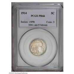 1914 5C PR66 PCGS. An extraordinary Matte Proof exampl 1914[5C] PR66 PCGS.