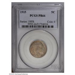 1915 5C PR66 PCGS. One of only 1,050 proof nickels str 1915[5C] PR66 PCGS.