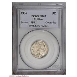 1936 5C Type Two--Brilliant Finish PR67 PCGS. Fully st 1936[5C] Type Two--Brilliant Finish PR67 PCGS