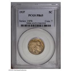 1937 5C PR65 PCGS. Rich honey-gold and lilac colors em 1937[5C] PR65 PCGS.